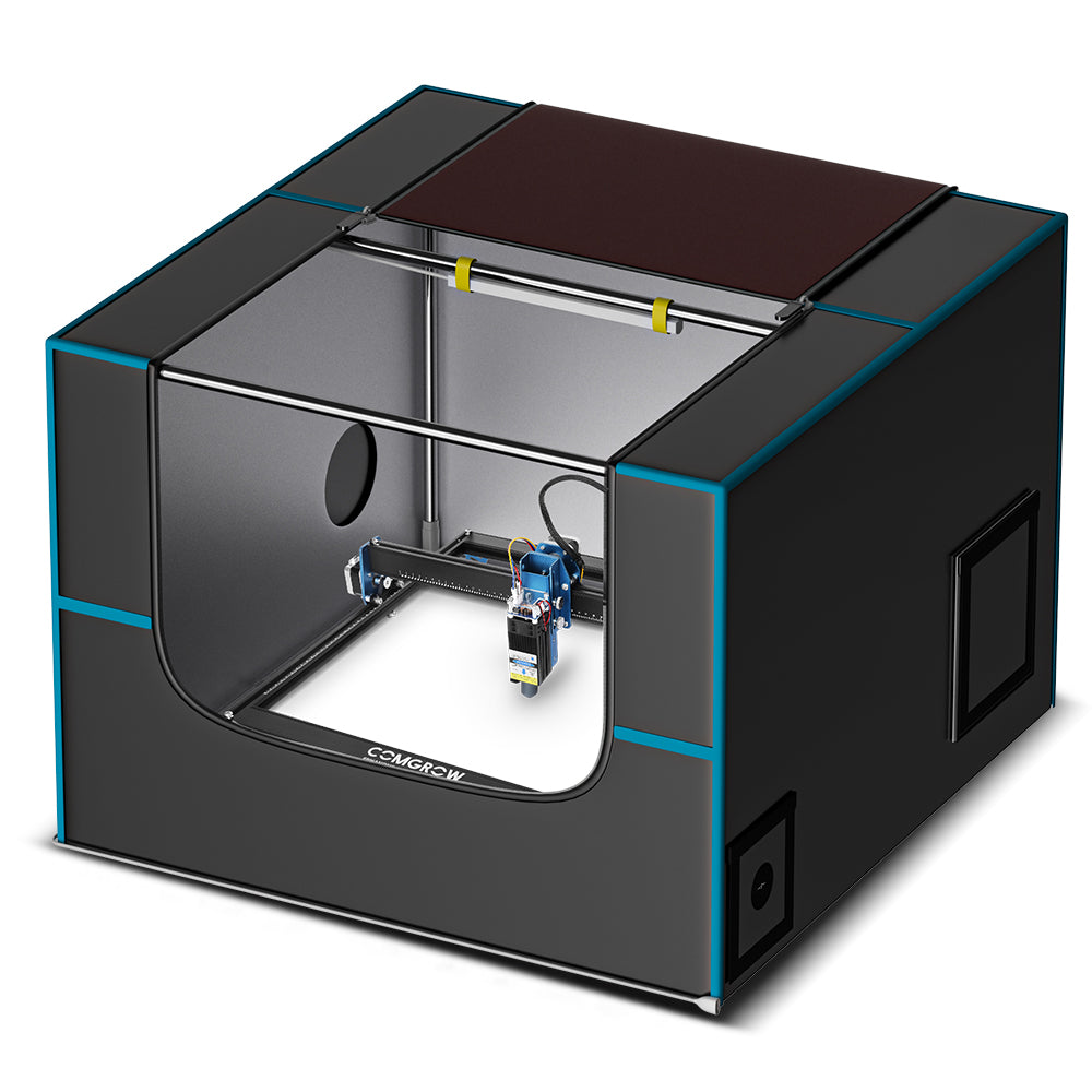 side view of comgrow laser enclosure with a z1 pro laser engraver