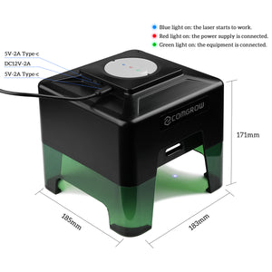 mini laser size and light signal