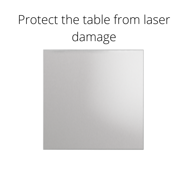 Aluminum Plate protects the table from laser damage