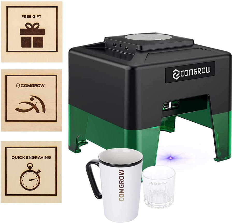 showcase of comgrow mini laser engraver